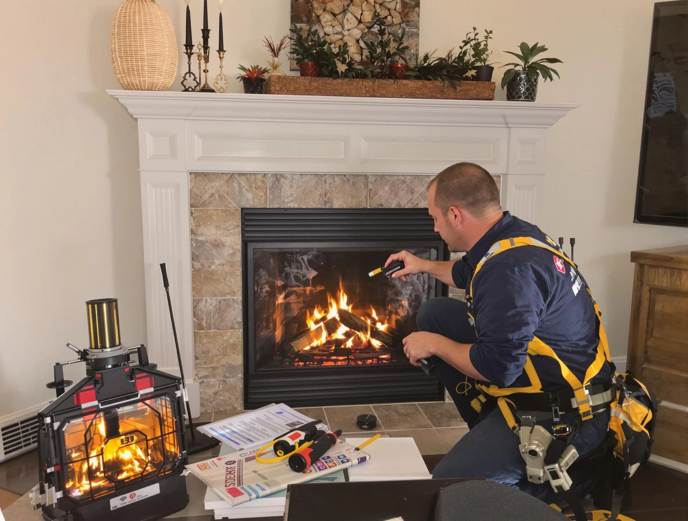 Safety-focused fireplace inspection by Baldwin Chimney Sweep in Baldwin, PA