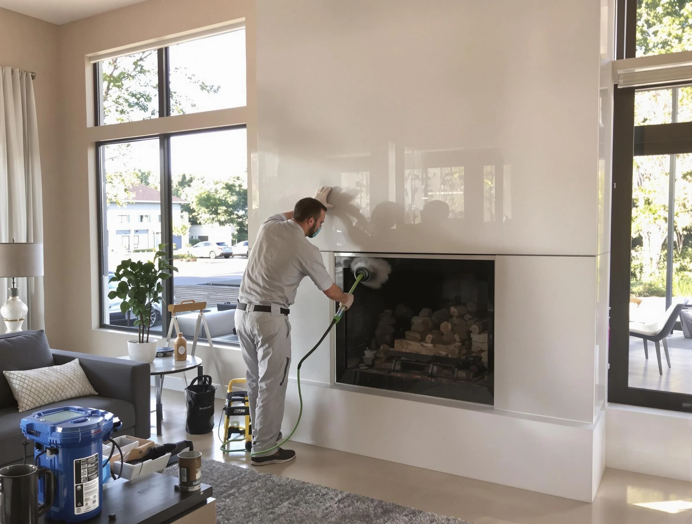 Baldwin Chimney Sweep performing thorough soot removal in Baldwin, PA