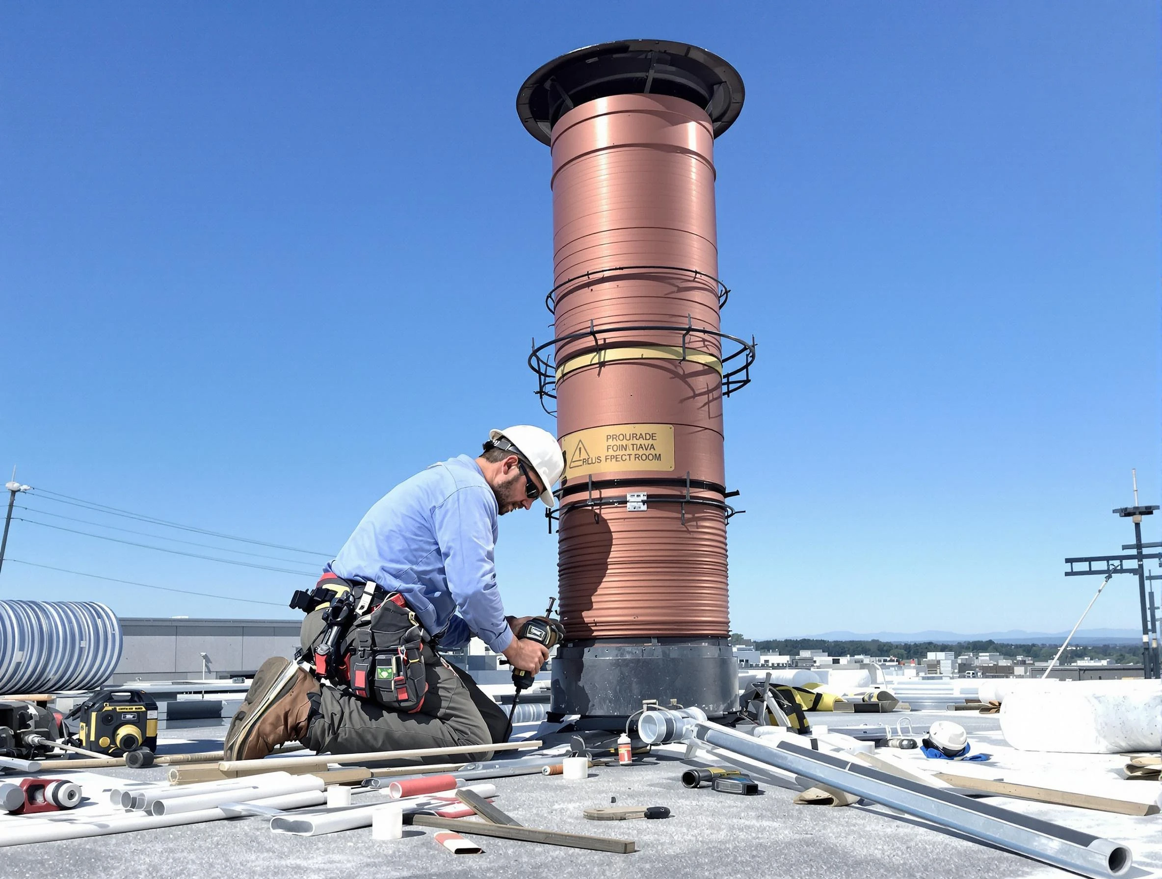 Installed chimney liner by Baldwin Chimney Sweep in Baldwin, PA